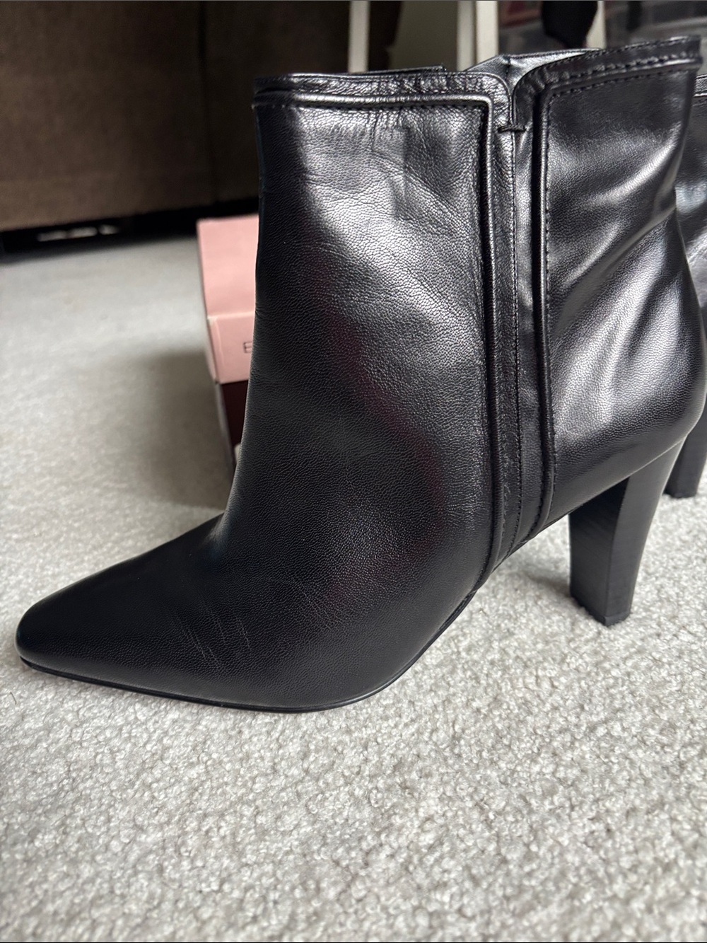 Bandolino Black Pointed Toe High Heel Ankle Boots
